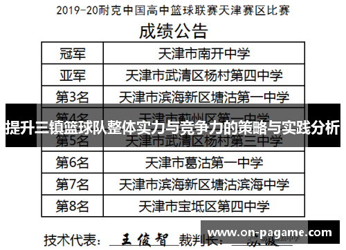提升三镇篮球队整体实力与竞争力的策略与实践分析 提升三镇篮球队整体实力与竞争力的策略与实践分析